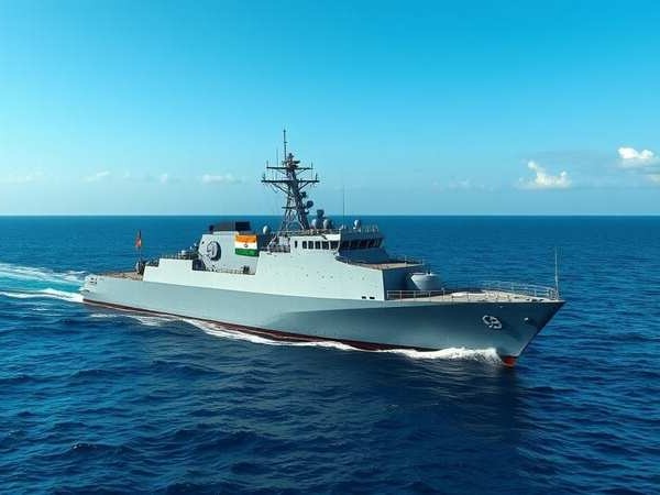 indian navy minesweeper on patrol
